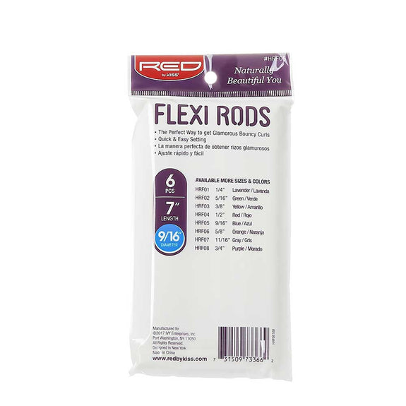 RED BY KISS Flexi Rods 7″ Length (6pcs) BLUE