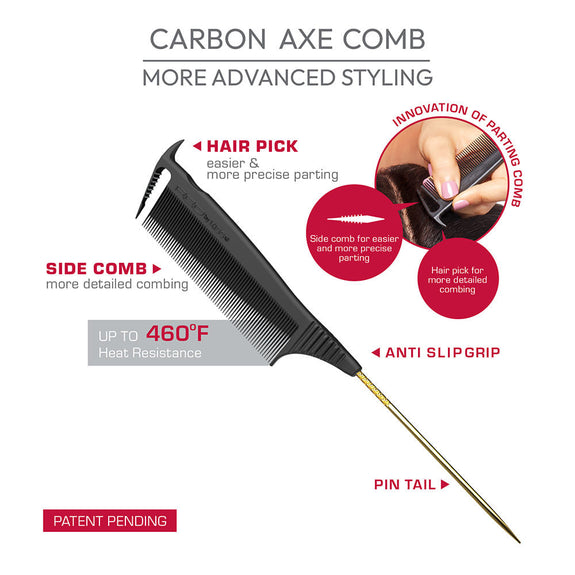 RED BY KISS Carbon Axe Parting Comb