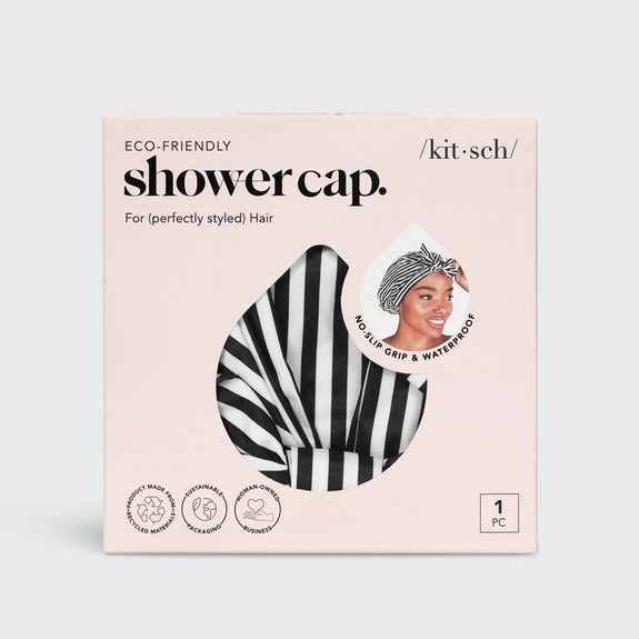 KITSCH Stripe Shower Cap