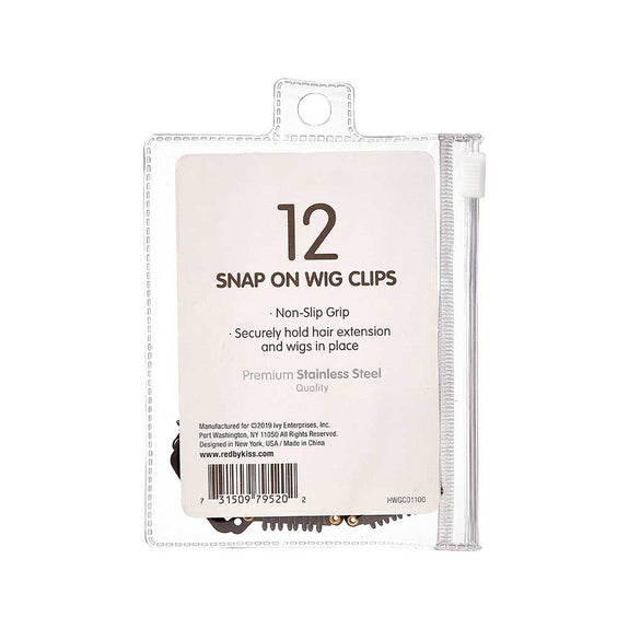 RED BY KISS Wig Clips (12pcs) Black