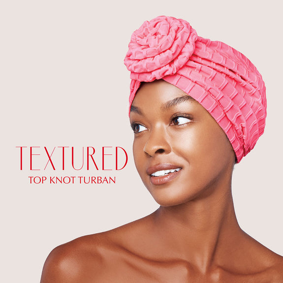 RED BY KISS Textured Top Knot Turban