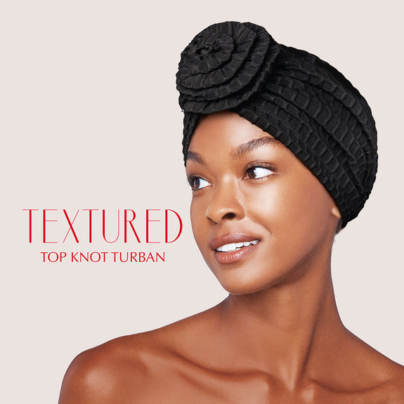RED BY KISS Textured Top Knot Turban