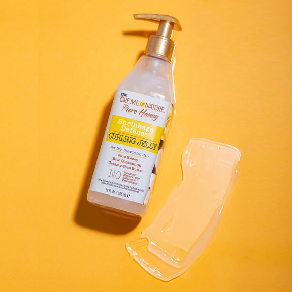 CREME OF NATURE PURE HONEY Shrinkage Defense Curling Jelly 12oz