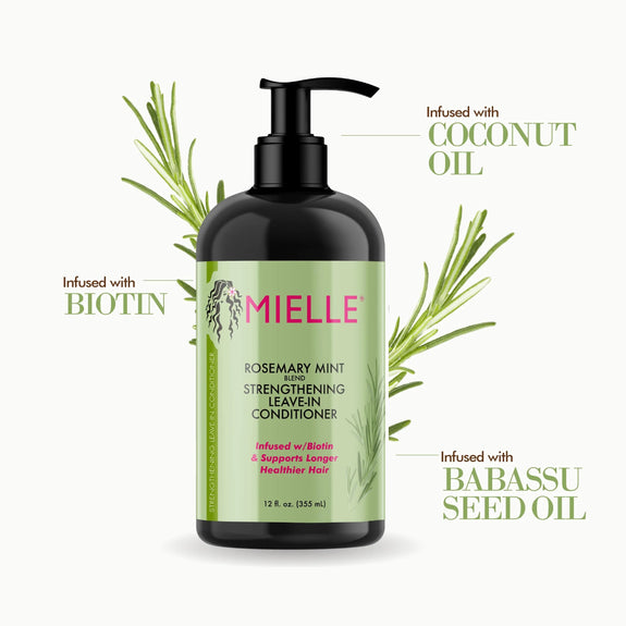 MIELLE Rosemary Mint Strengthening Leave-In Conditioner-12 oz