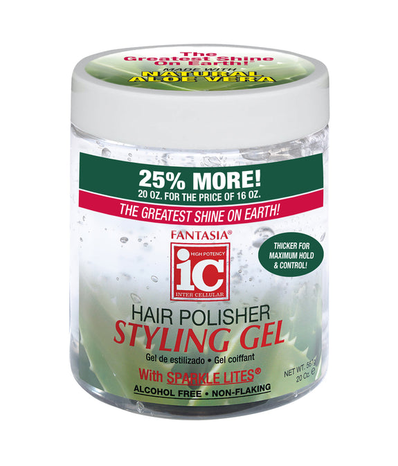 IC FANTASIA  HAIR POLISHER  STYLING GEL 20 OZ. NEW SIZE