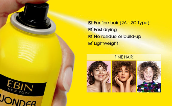 EBIN WONDER PONYTAIL BOND FREEZE SPRAY EXTRA MEGA HOLD 8OZ/ 245ML