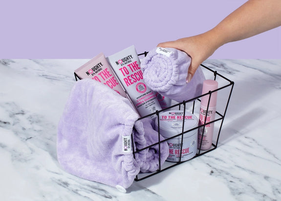 NOUGHTY Microfibre Hair Towel - the Purple One