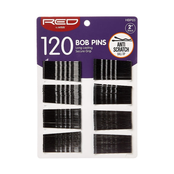 RED BY KISS Bob Pins 2″ (120pcs)