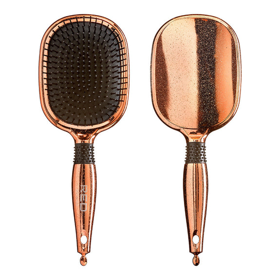 RED BY KISS Rose Gold Chrome Paddle ROUND Brush  Perfect for Blow Drying,