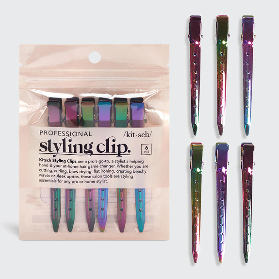 KITSCH Styling Hair Clips 6pc (Rose Gold)