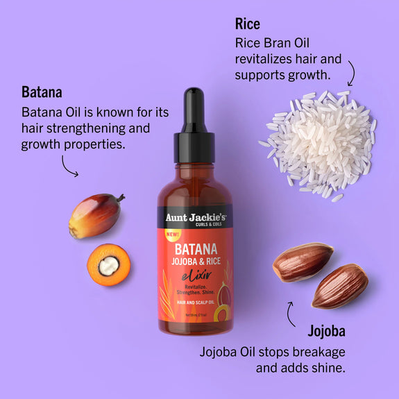 AUNT JACKIE'S CURLS & COILS Batana, Jojoba & Rice Elixir Hair and Scalp Oil