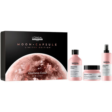 L'ORÉAL PROFESSIONNEL SERIE EXPERT VITAMINO COLOR TRIO GIFT SET: FOR COLOUR RADIANCE & SHINE SHAMPOO 300ML MASK 250 ML 10 IN 1 MULTI-BENEFIT LEAVE IN TREATMENT 190ML