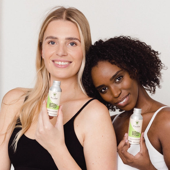 AWAKE ORGANICS 100% NATURAL CAFFEINE + ROSEMARY SHAMPOO: HAIR GROWTH