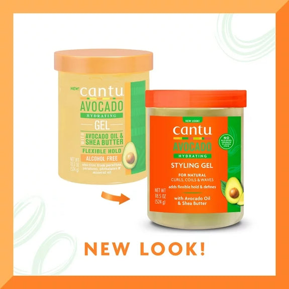 Cantu Avocado Paraben-Free Hydrating Styling Gel, 18.5 oz