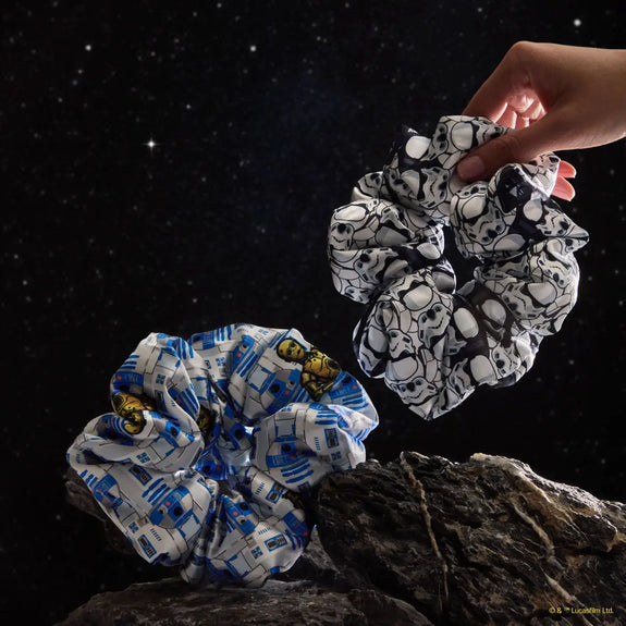 KITSCH Star Wars™ & Kitsch Pillow Scrunchies® in Satin - R2-D2 & Stormtroopers