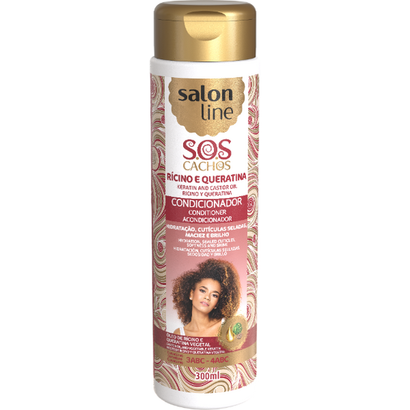 SALON LINE SOS CASTOR OIL AND KERATIN EXTREME REPAIR  CONDITIONER 300 ML