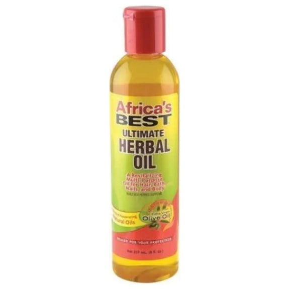 Africa's Best Ultimate Herbal Oil for Hair, Body, and Nails, 8 oz., Dry Skin