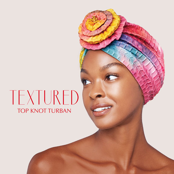 RED BY KISS Textured Top Knot Turban