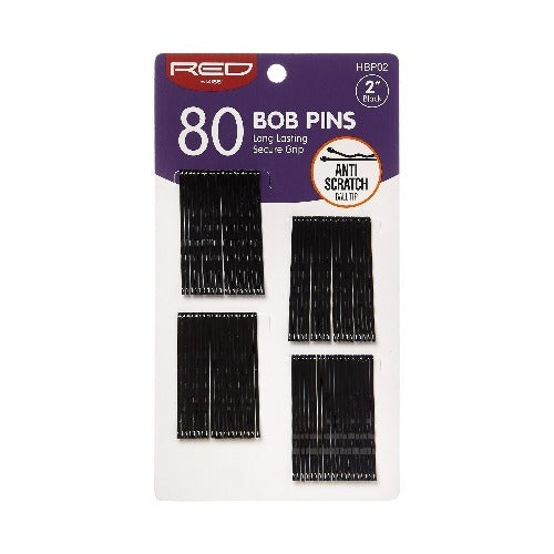 RED BY KISS BOB PINS  2″ (80pcs)
