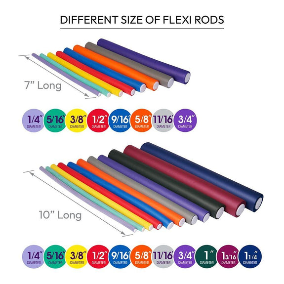 RED BY KISS Flexi Rods 7″ Length (12pcs)