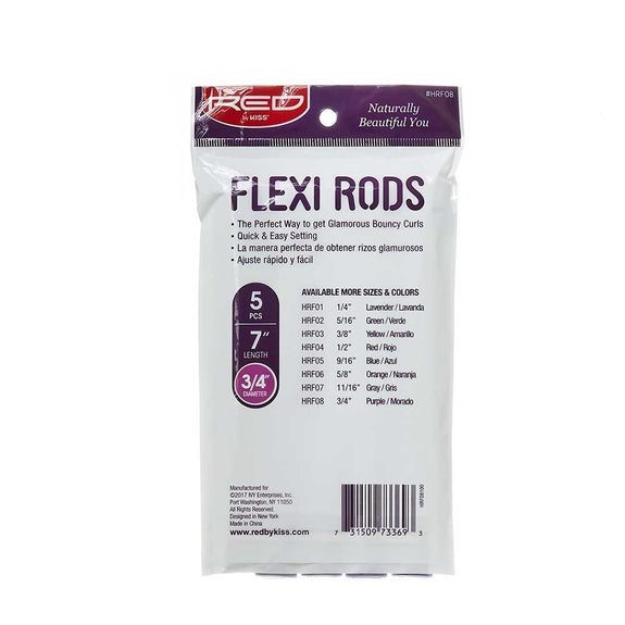 RED BY KISS Flexi Rods 7″ Length (6pcs) PURPLE