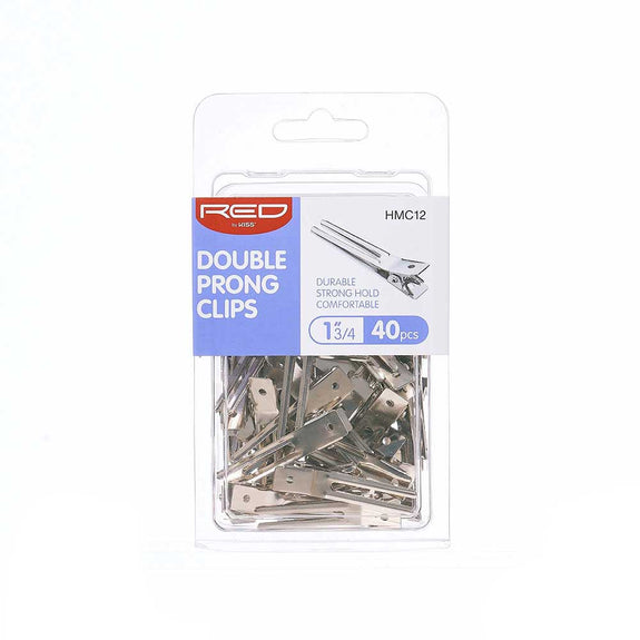 RED BY KISS Silver Double Prong Clip 1 3/4″