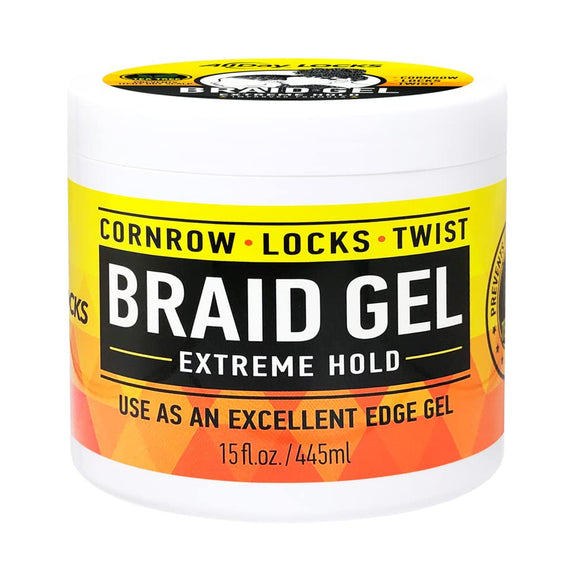 All Day Locks Extreme Hold Braid Gel for Cornrow Locks and Twist  5 oz