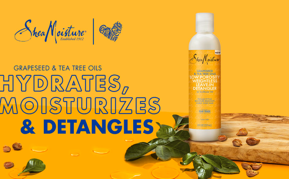 SheaMoisture Weightless Hydrating Detangler Low PorositY-8 OZ