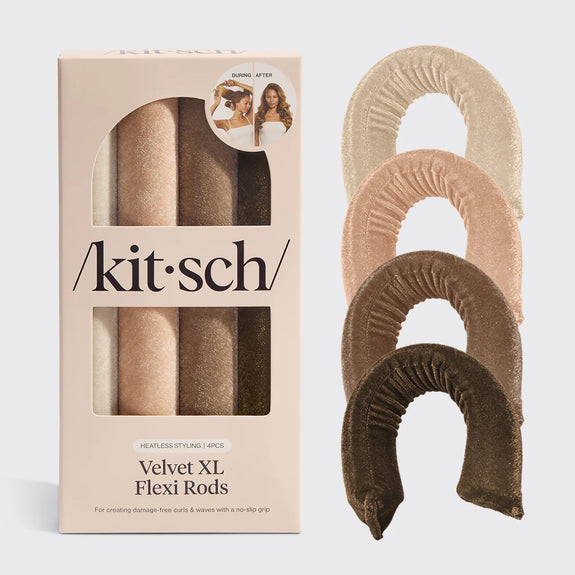 KITSCH Eucalyptus XL Velvet Flexi Rods 4pc Set