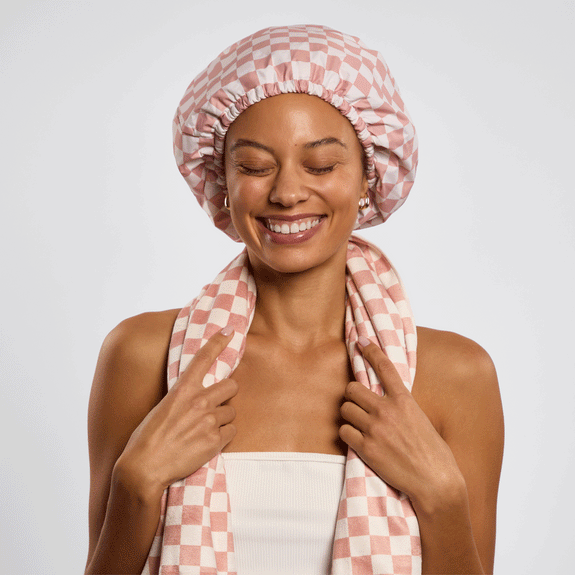 KITSCH Flexi Shower Cap & XL Hair Towel 2pc Set