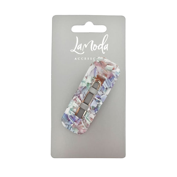 LA MODA PEARLESCENT GEODE HAIR CLIP