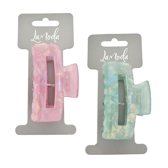 LA MODA PEARLESCENT SQUARE CLAW CLIP
