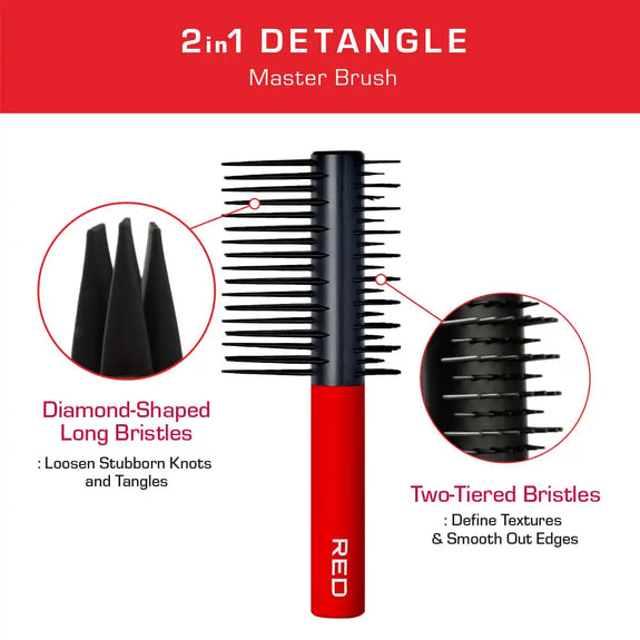 RED BY KISS 2-in-1 Detangle Master Brush