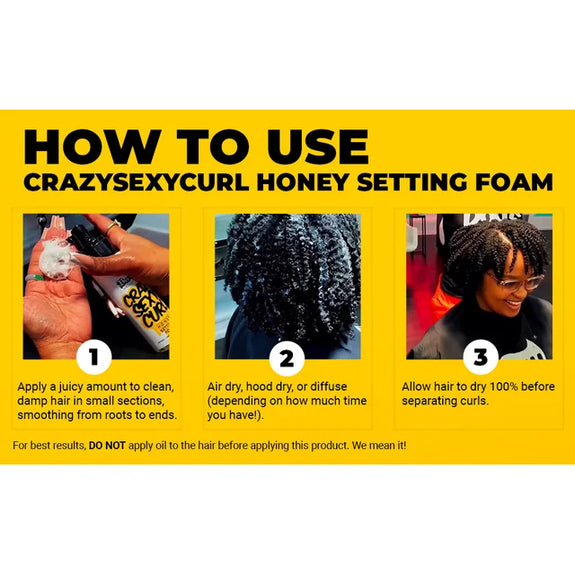 THE DOUX CRAZYSEXYCURL HONEY SETTING FOAM