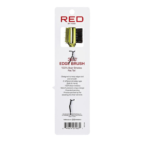 RED BY KISS 4-in-1 360° Edge Brush with Rat Tail
