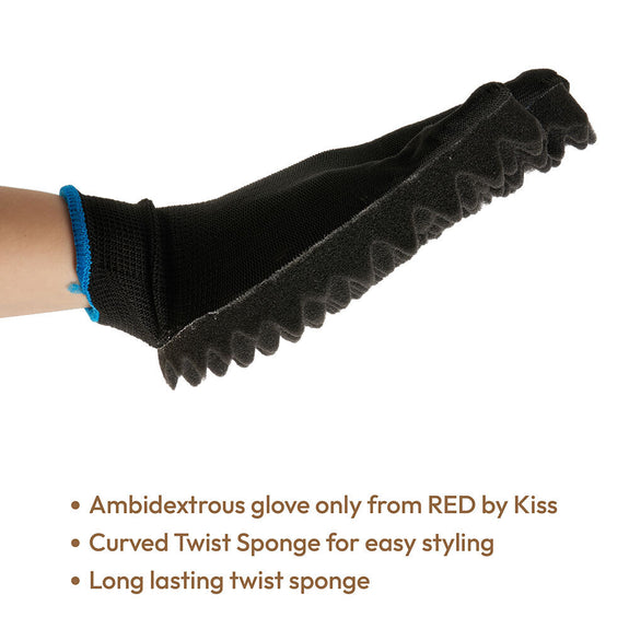 RED BY KISS TWIST SPONGE GLOVE  ONE SIDE