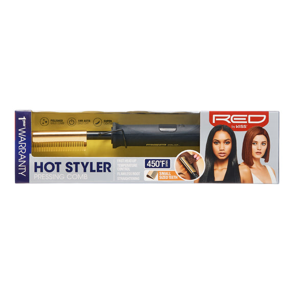 RED BY KISS HOT STYLER PRESSING COMB FAST HEAT-UP