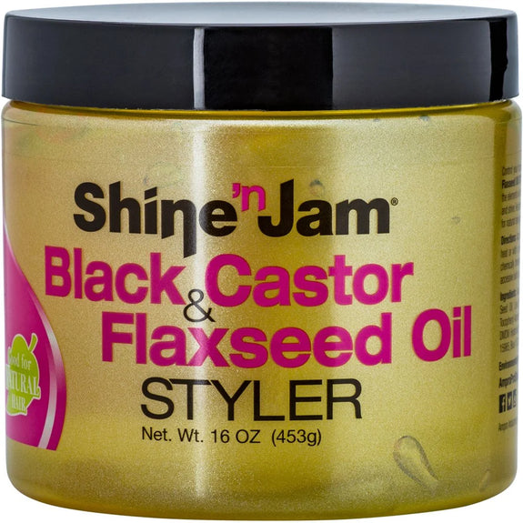 AMPRO SHINE 'N JAM BLACK CASTORE & FLAXSEED OIL  GEL