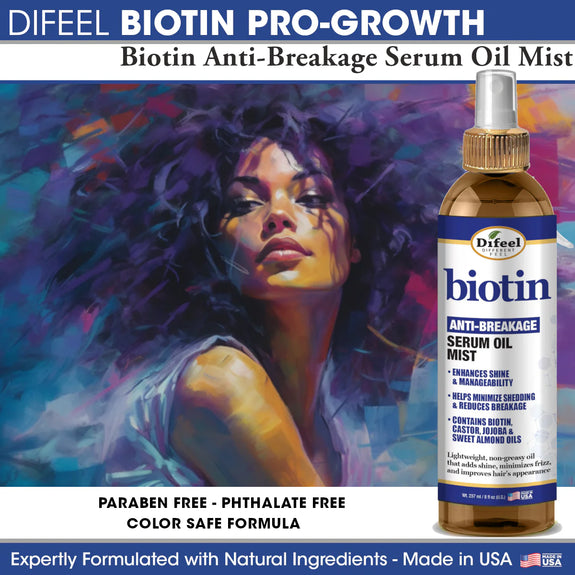 DIFEEL BIOTIN ANTI-BREAKAGE SERUM OIL MIST 8 OZ.