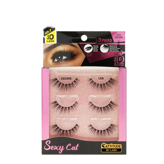 EBIN SEXY CAT LASHES - 3 PAIRS