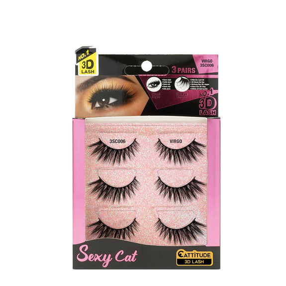 EBIN SEXY CAT LASHES - 3 PAIRS