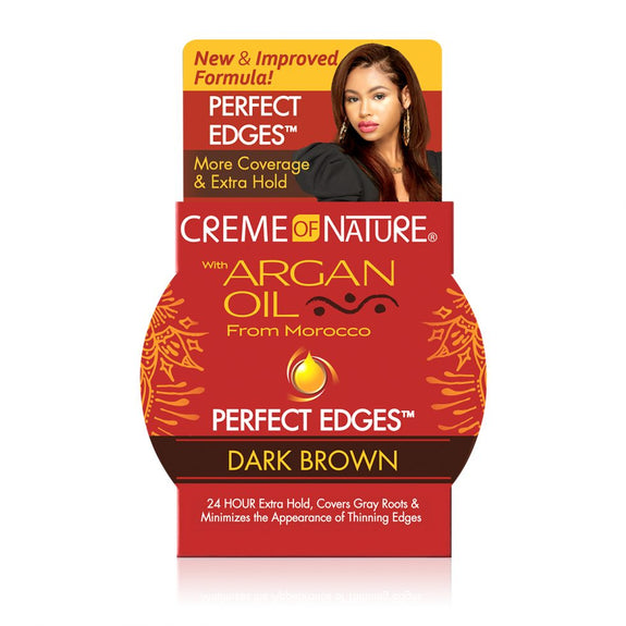 CREME  OF NATURE ARGAN OIL FROM MOROCCO Perfect Edges Dark Brown 2.25 OZ