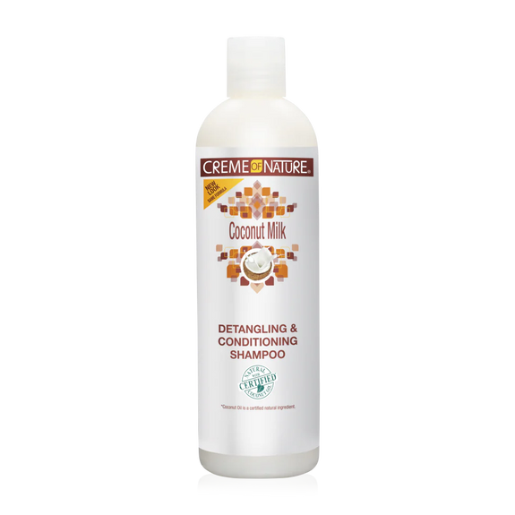 CREME OF NATURE Coconut Milk Detangling & Conditioning Shampoo- 12 OZ