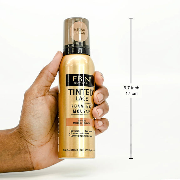 EBIN TINTED LACE FOAMING MOUSSE- LIGHT WARM BROWN  -100 ML