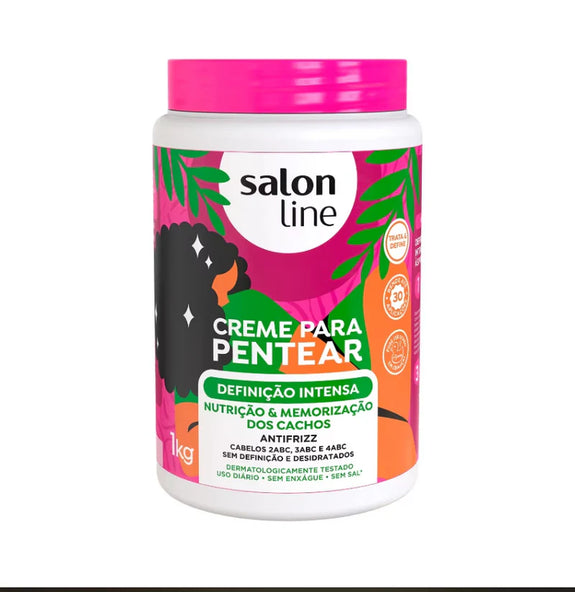 SALON LINE CREME PARA PENTEAR DEFINICAO INTENSA INTENSE DEFINITION  LONG LASTING DEFINITION CURLS 1 KG