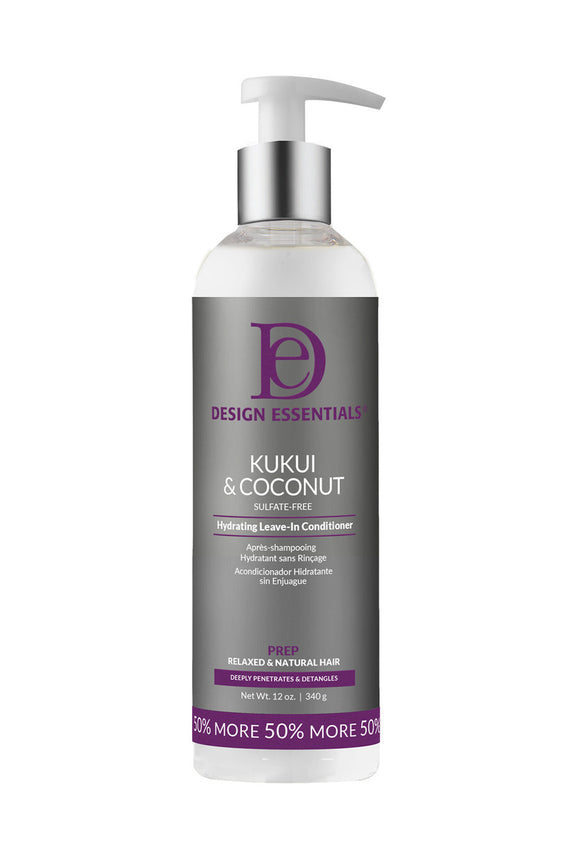 DESIGN ESSENTIALS Kukui & Coconut Hydrating Leave-In Conditioner, 12oz