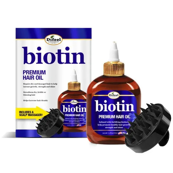Difeel Biotin Hair Oil 7oz + Massager