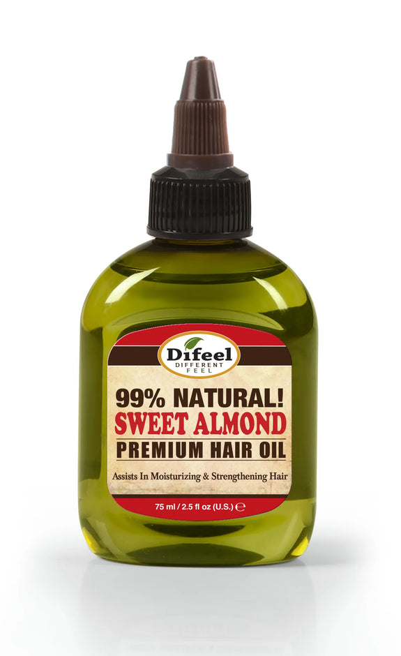 DIFEEL PREMIUM NATURAL HAIR OIL  SWEET ALMOND OIL  2.5 OZ
