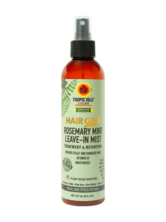 TROPIC ISLE LIVING HAIR GRO ROSEMARY MINT LEAVE-IN MIST 8 OZ