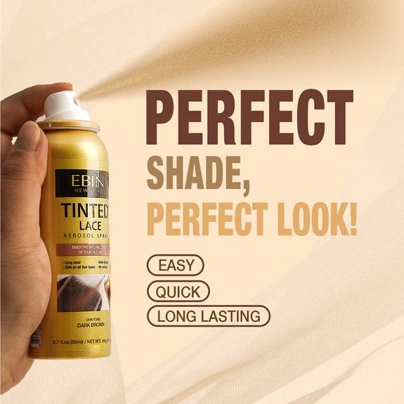 EBIN TINTED LACE AEROSOL SPRAY - DARK BROWN